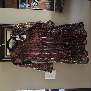 Grace Karin Girls Sequined dress with matching hair bow